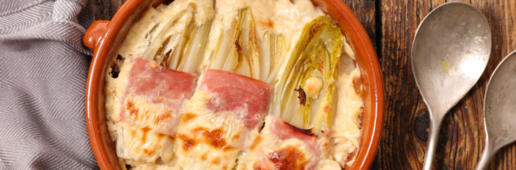Welke wijn bij witlof met ham en kaas uit de oven?