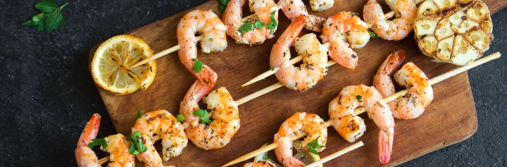 Gamba's van de grill met verdejo Gamba's van de grill met verdejo