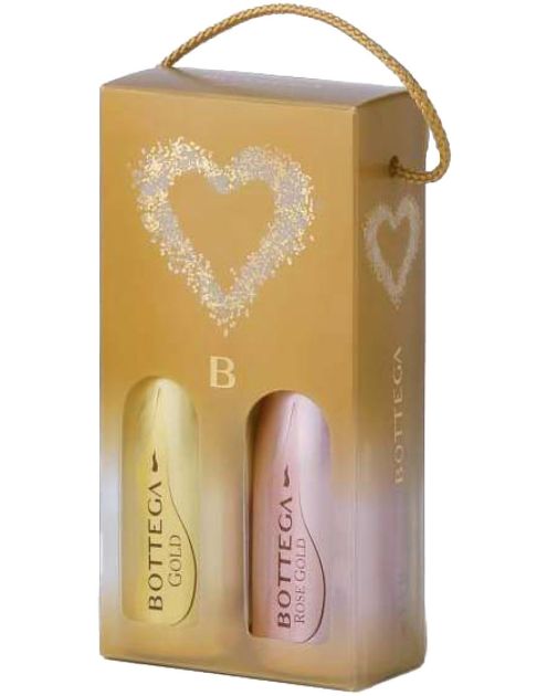 Bottega Prosecco Gold & Rosé Piccolo giftset
