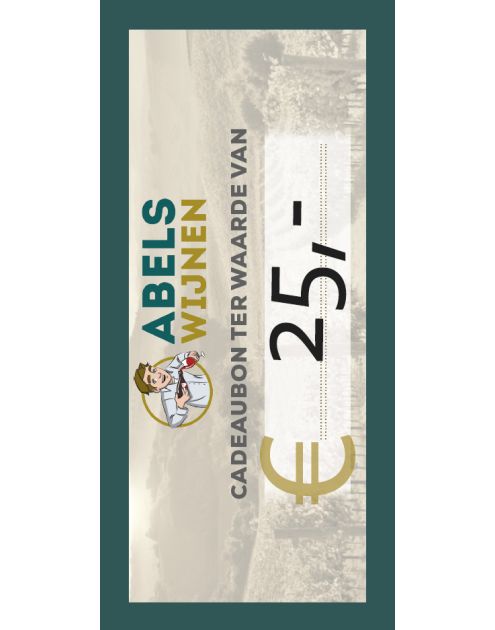 Cadeaubon t.w.v. €25,-