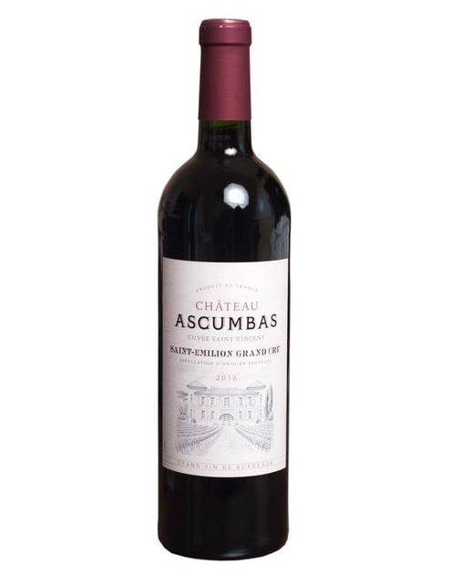 Château Ascumbas Cuvée Saint Vincent Saint-Emilion Grand Cru AOP Château Ascumbas Cuvée Saint Vincent Saint-Emilion Grand Cru AOP