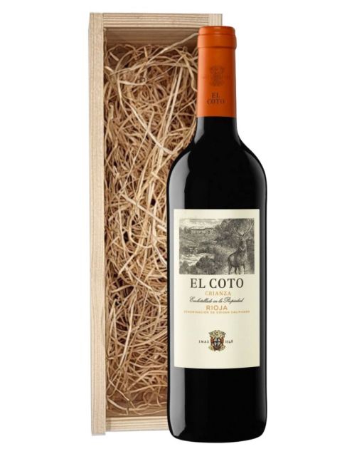 El Coto Crianza Rioja in houten kist El Coto Crianza Rioja in houten kist