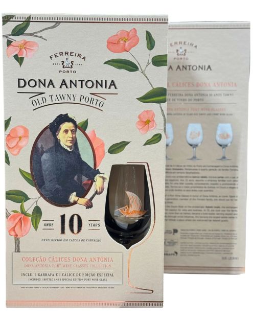 Ferreira Dona Antonia 10 years Old Tawny Porto in giftbox met portglas