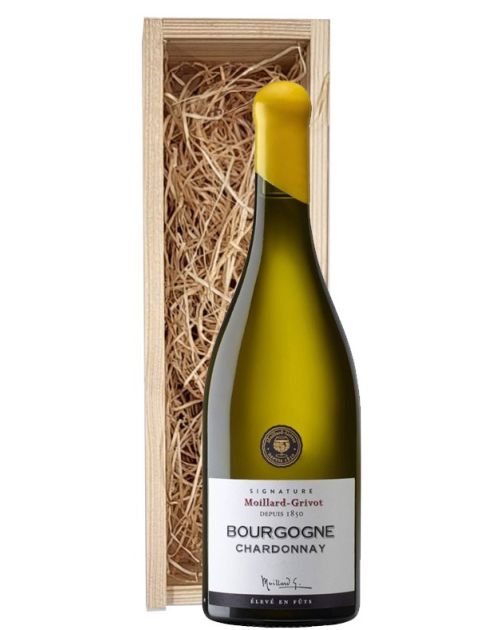 Moillard-Grivot Signature Bourgogne Chardonnay in houten kist Moillard-Grivot Signature Bourgogne Chardonnay in houten kist