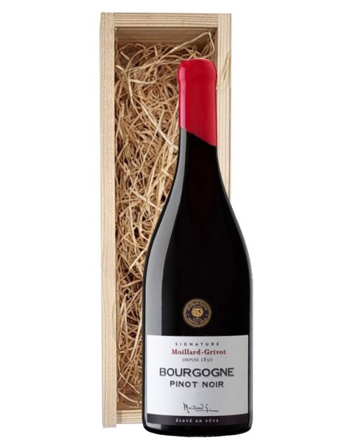 Moillard-Grivot Signature Bourgogne Pinot Noir in houten kist Moillard-Grivot Signature Bourgogne Pinot Noir in houten kist