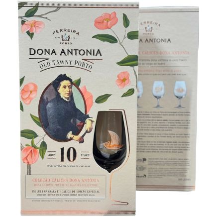 Ferreira Dona Antonia 10 years Old Tawny Porto in giftbox met portglas