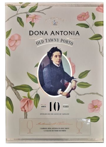 Ferreira Dona Antonia 10 years Old Tawny Porto in giftbox met 2 glazen
