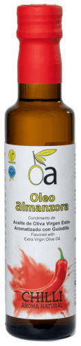 Oleo Almanzora Extra Virgin Olive Oil chili smaak 250 ml. in fles