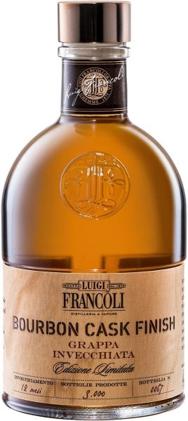 Luigi Francoli Grappa Bourbon Cash Finish