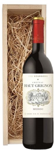 Château Haut Grignon Médoc Cru Bourgeois 2016 in houten kist
